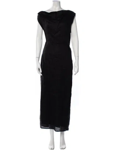 Pre-owned Dissh Linen Long Dress In Blue