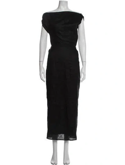 Pre-owned Dissh Linen Long Dress In Blue