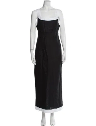 Pre-owned Dissh Linen Long Dress In Gray