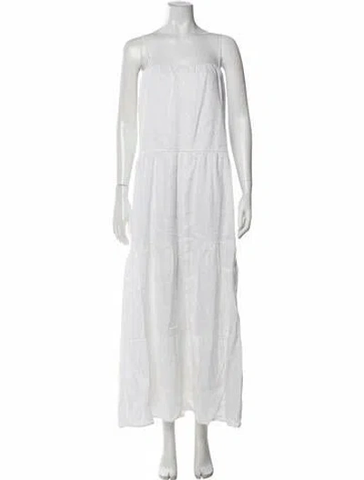 Pre-owned Dissh Linen Long Dress In Gray