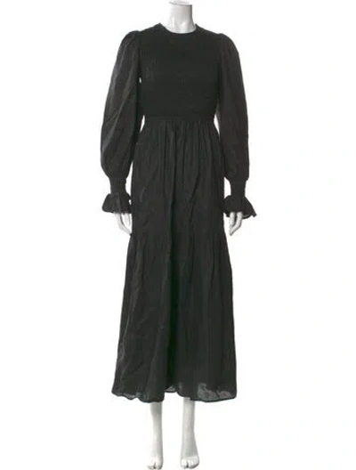 Pre-owned Dissh Linen Long Dress In Green