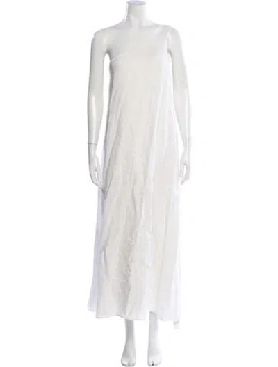Pre-owned Dissh Linen Long Dress In Neutral