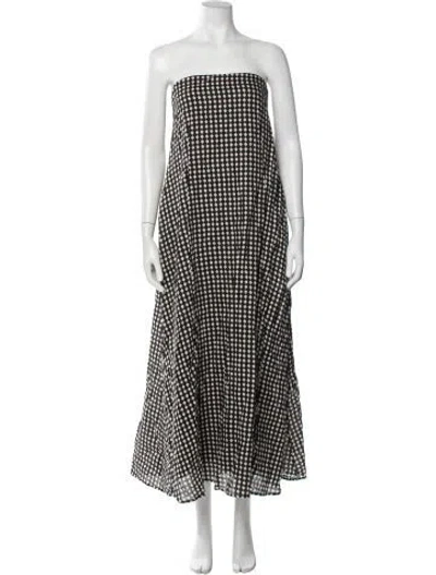 Pre-owned Dissh Linen Long Dress W/ Tags In Black
