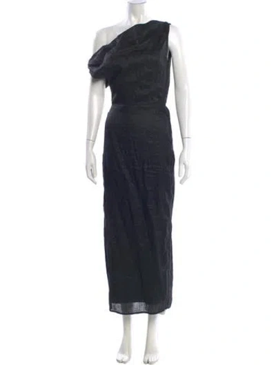 Pre-owned Dissh Linen Long Dress W/ Tags In Blue