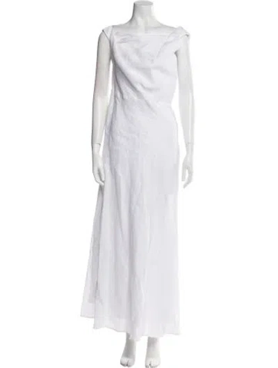 Pre-owned Dissh Linen Long Dress W/ Tags In Neutral
