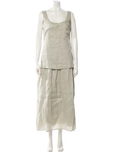 Pre-owned Dissh Linen Long Dress W/ Tags In Neutral