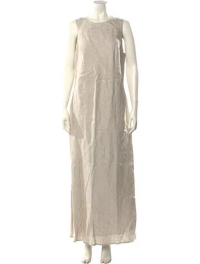 Pre-owned Dissh Linen Long Dress W/ Tags In Neutral