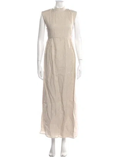 Pre-owned Dissh Linen Long Dress W/ Tags In Neutral