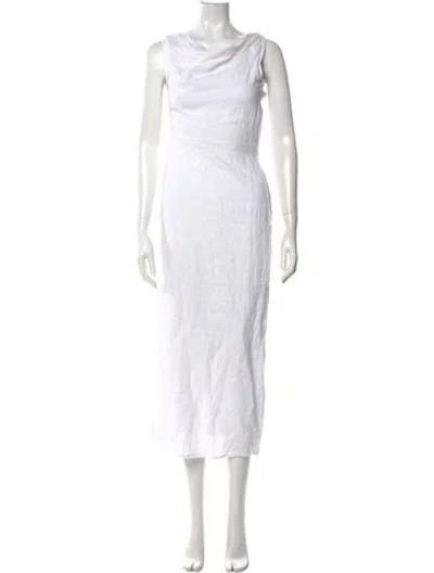 Pre-owned Dissh Linen Long Dress W/ Tags In Neutral