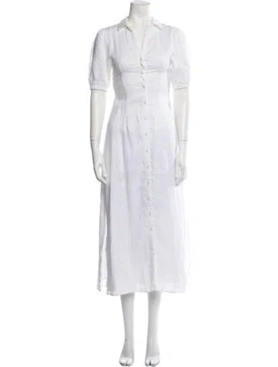 Pre-owned Dissh Linen Long Dress W/ Tags In White