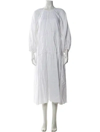Pre-owned Dissh Linen Long Dress W/ Tags In White