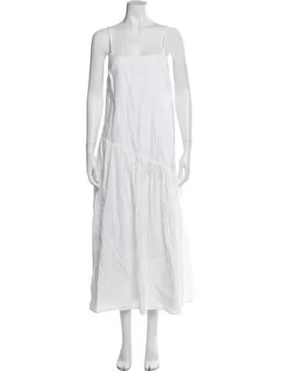 Pre-owned Dissh Linen Long Dress W/ Tags In White