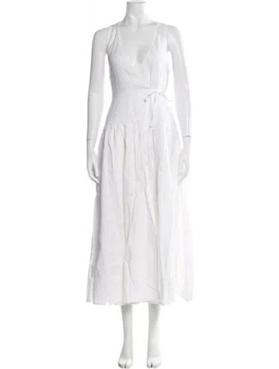 Pre-owned Dissh Linen Long Dress W/ Tags In White