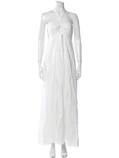 Pre-owned Dissh Linen Long Dress W/ Tags In White