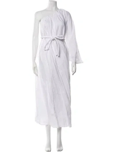 Pre-owned Dissh Linen Long Dress W/ Tags In White
