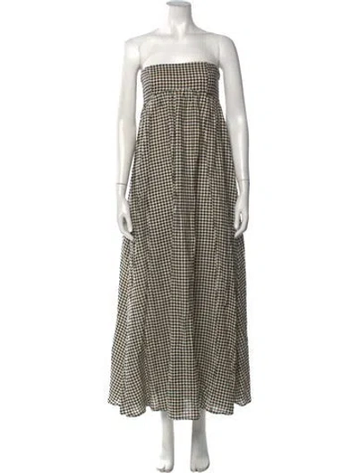 Pre-owned Dissh Linen Long Dress In White