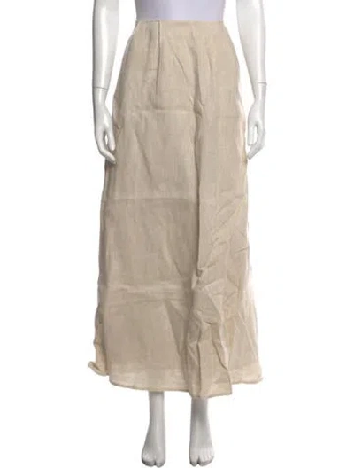 Pre-owned Dissh Linen Long Skirt In Neutral