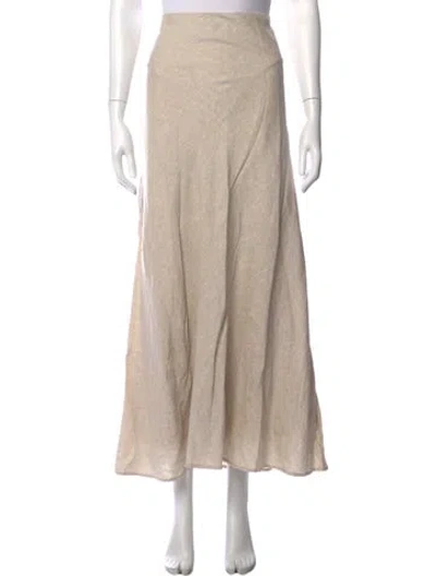 Pre-owned Dissh Linen Long Skirt In Neutrals