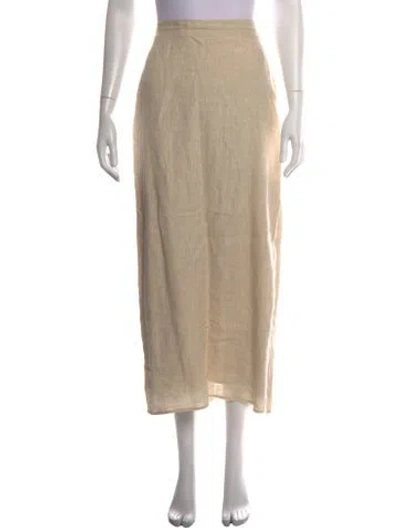 Pre-owned Dissh Linen Long Skirt In Neutrals