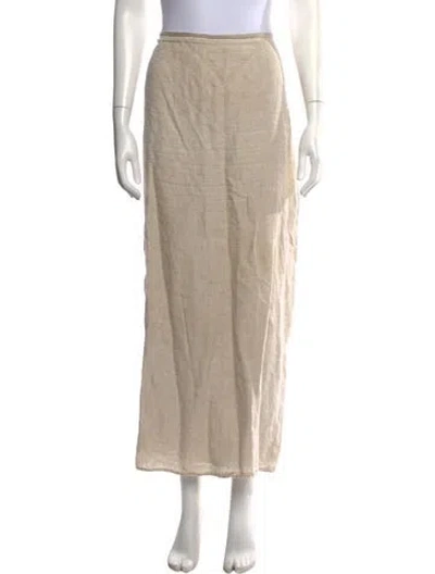 Pre-owned Dissh Linen Long Skirt In Neutrals