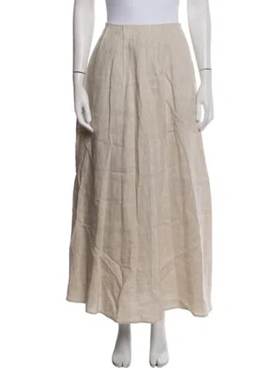 Pre-owned Dissh Linen Long Skirt In Neutrals