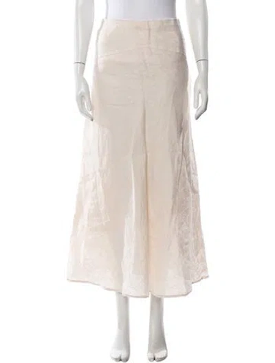 Pre-owned Dissh Linen Long Skirt In Neutrals