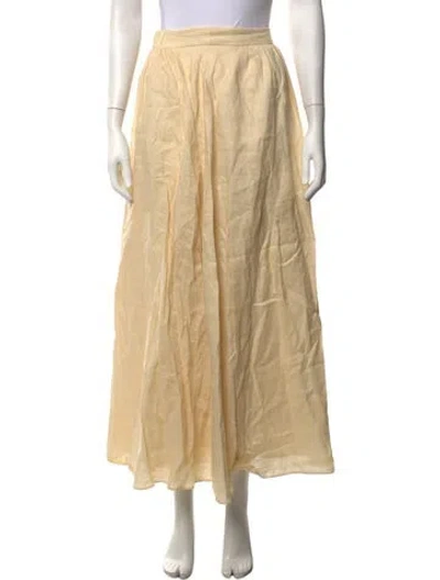Pre-owned Dissh Linen Long Skirt In Neutrals