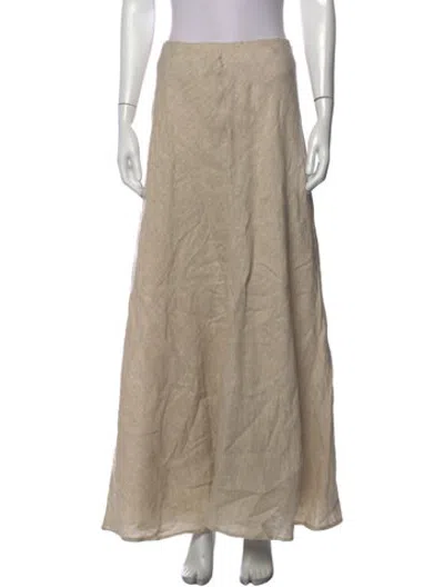 Pre-owned Dissh Linen Long Skirt In Neutrals
