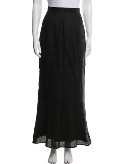 Pre-owned Dissh Linen Long Skirt W/ Tags In Black