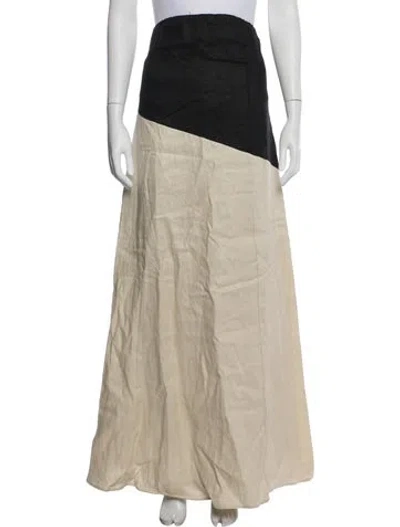 Pre-owned Dissh Linen Long Skirt W/ Tags In Neutrals