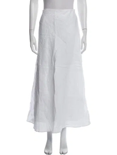 Pre-owned Dissh Linen Long Skirt W/ Tags In White