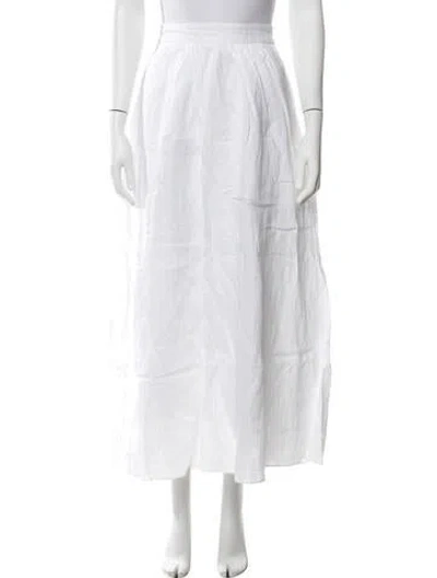 Pre-owned Dissh Linen Long Skirt W/ Tags In White