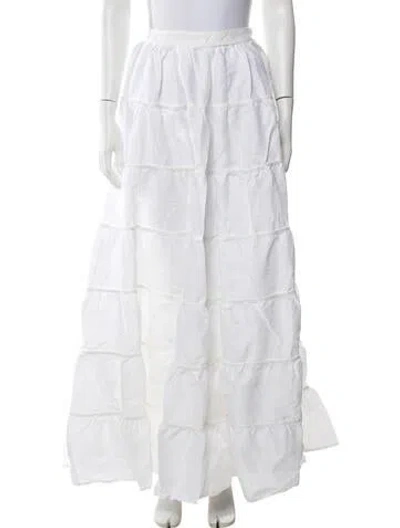 Pre-owned Dissh Linen Long Skirt W/ Tags In White