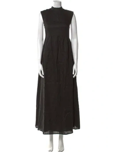 Pre-owned Dissh Linen Midi Length Dress In Black