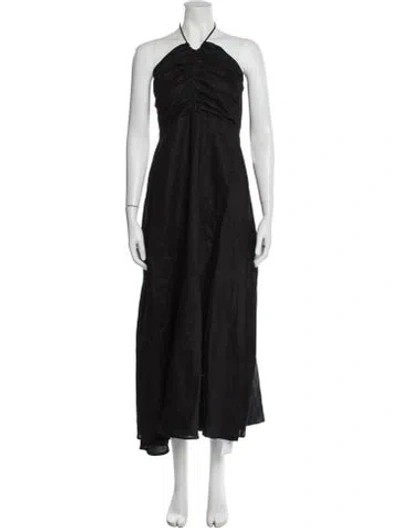 Pre-owned Dissh Linen Midi Length Dress In Gray