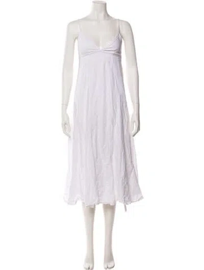 Pre-owned Dissh Linen Midi Length Dress In Neutral