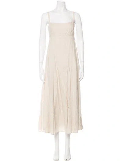 Pre-owned Dissh Linen Midi Length Dress In Neutral