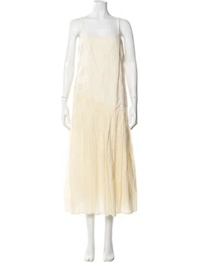 Pre-owned Dissh Linen Midi Length Dress In Neutral