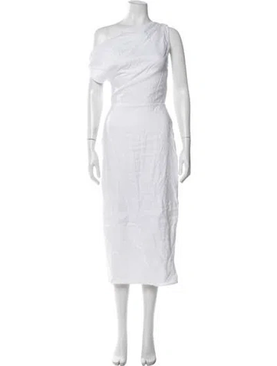 Pre-owned Dissh Linen Midi Length Dress In Neutral