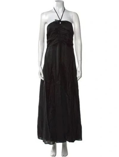 Pre-owned Dissh Linen Midi Length Dress W/ Tags In Black