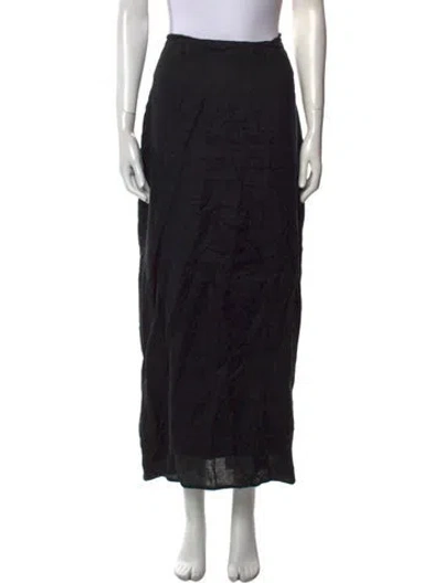 Pre-owned Dissh Linen Midi Length Skirt In Black