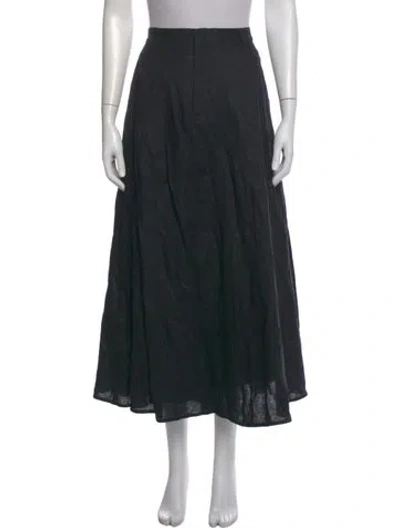 Pre-owned Dissh Linen Midi Length Skirt In Black