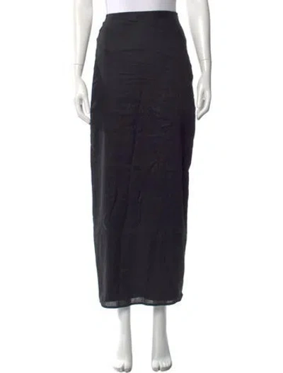 Pre-owned Dissh Linen Midi Length Skirt In Black
