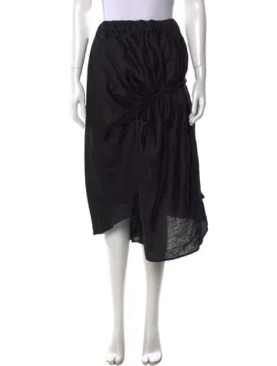 Pre-owned Dissh Linen Midi Length Skirt In Black