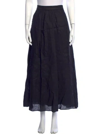 Pre-owned Dissh Linen Midi Length Skirt In Black