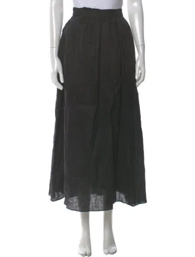 Pre-owned Dissh Linen Midi Length Skirt In Gray