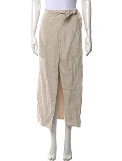Pre-owned Dissh Linen Midi Length Skirt In Neutrals