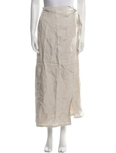 Pre-owned Dissh Linen Midi Length Skirt W/ Tags In Neutral