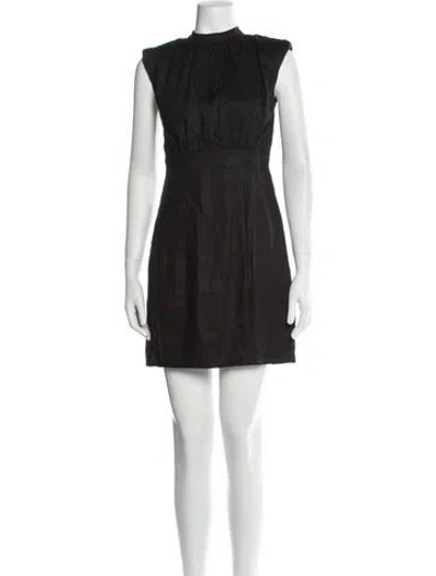 Pre-owned Dissh Linen Mini Dress In Black