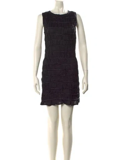 Pre-owned Dissh Linen Mini Dress In Black